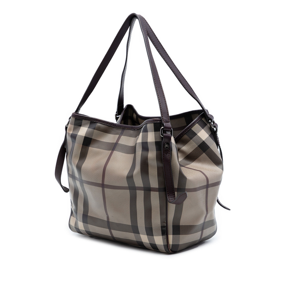 Pre-Loved Burberry Small Smoke Check Coated Canvas Canterbury Tote - Picture 2 of 7